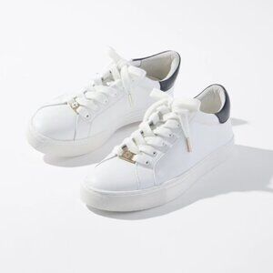 White House Black Market - Fashion Sneaker - White Black Leather - Brand New NIB